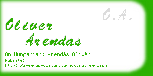 oliver arendas business card